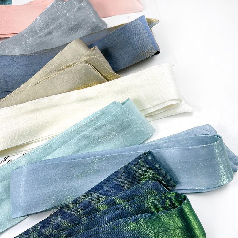 Shimmer Waist Belt Sash Scarf Lace up Ribbon Accessory