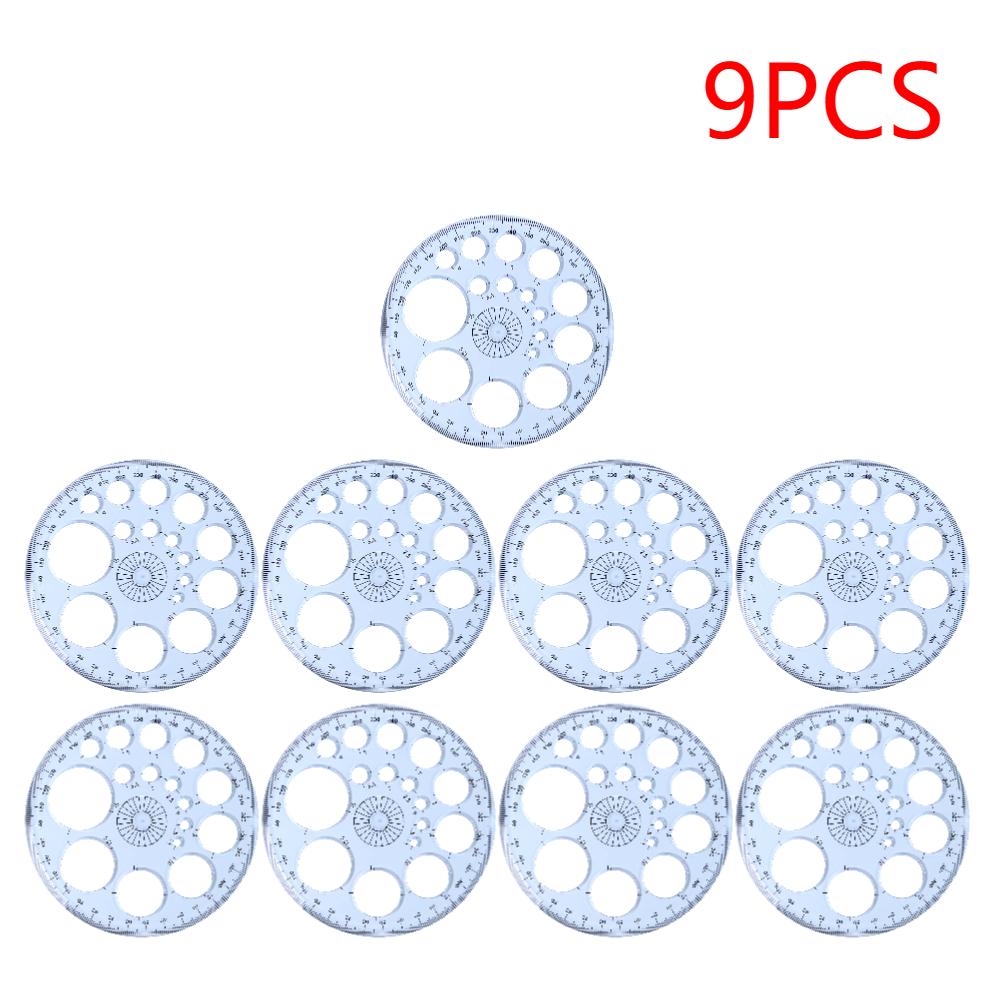Multifunction Geometric Template Plastic Measuring Ruler Circles Drawing Shape Geometric Drawing Stencils Tools for Office Scho