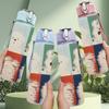 1PC Cute Puppy Dogs Color Block Portrait Art 750ml Color Plastic Sports Water Bottle Leakproof Flip Straw Lid Suitable for Sports Office Home Use