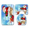 Christmas Bathroom Floor Mat Toilet Three-Piece Set