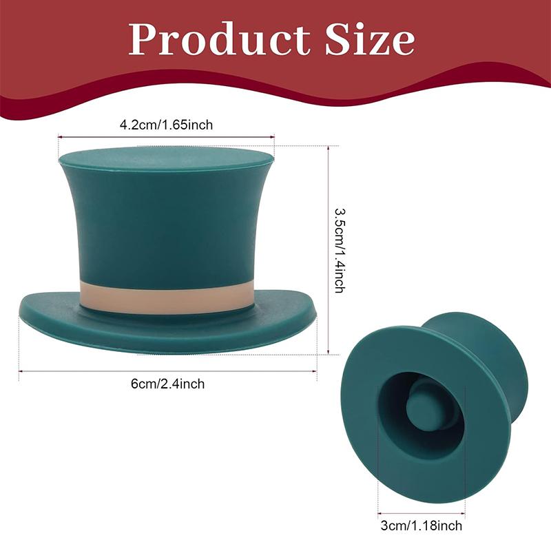 LMETJMA 3Pcs Silicone Magic Cap Wine Bottle Stopper Reusable Wine Stopper Bottle Caps Wine Sealer For Christmas Decorative JT235