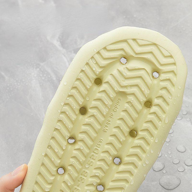 fashion Women New Bathroom Slippers Fashion Hollow Out Design Bathing Non Slip Couple Thick Sole Household Men Outwear Non-slip Shoes