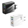 Multifuntional 65W Wall Charging Adapter USB Type C Port Intelligent Power Desktop Charging Station Plastic Texture