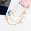 Cartoon Stationery Enamel Pin for Student Creative Rainbow Pen Pencil Ruler Chain Brooches Children Backpack Lapel Badge Jewelry