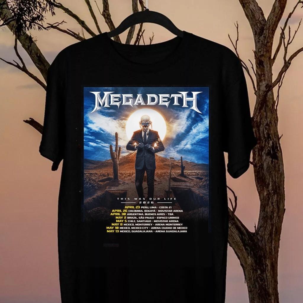 Hot trend Megadeth Tour 26 Black Full Size Shirt 1side Gift For Fan PP2696 L