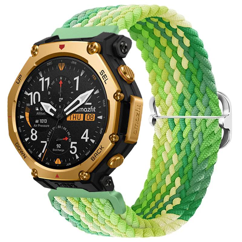 20/22mm Nylon Braided Strap For Amazfit T-Rex3 Pro 44/48mm/Helio Comfortable Band Huawei Watch 5/4 GT6-5-4 Pro 46mm Accessories