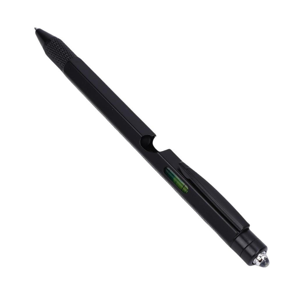 9 in 1 Multitool Pen LED Flashligt Bottle Opener Rubber Touch Screen Pen Ballpoint Pen Screwdriver Level Ruler Tool Pen