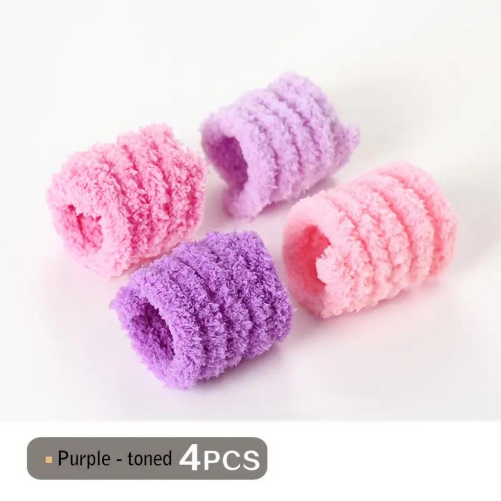 4pcs Set, 39.37 Inches, 1 M, 5 Color Series, Multi-functional Flexible Coral Fleece Pipe Cleaner, Suitable for DIY Handicrafts