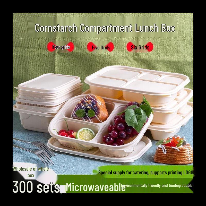 Shenghua Heyiyuan Eco-Friendly Corn Starch Multi-Compartment Meal Box