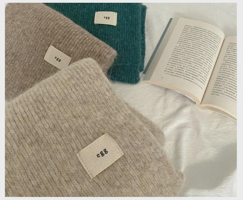 Pure Farbe Erinnerungen ~ Weicher & Klebriger Etikettenimitat Kaschmirschal: Unisex Retro-Strick für einen warmen, trendigen Look