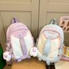 Contrast-color Schoolbag Female College Students Japanese New Style Large Capacity Backpack Junior High School Simple All-matching Casual