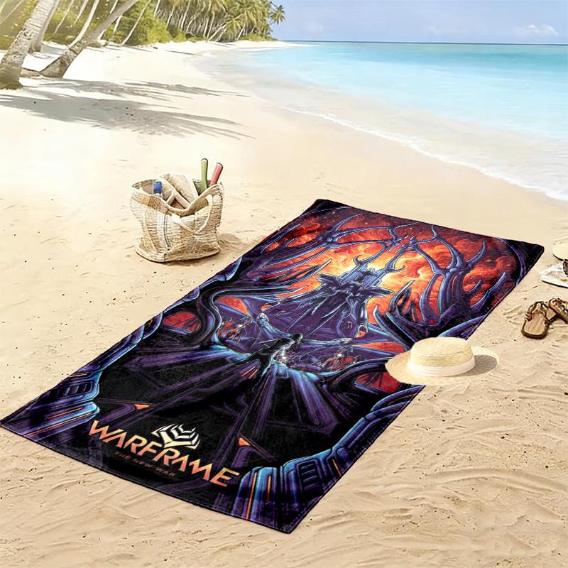 Warframe Print Beach Towel Large Soft Quick Dry Towel For Beach Camping Swimming