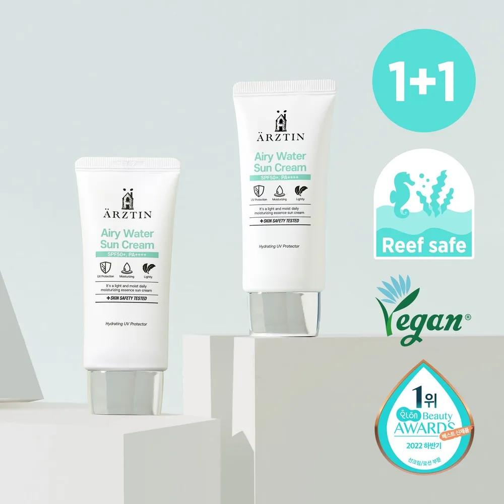 [1+1] Airy Water Sun Cream 60ML SPF50+, PA++++
