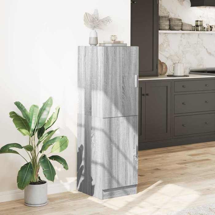 VidaXL Armoire de cuisine sonoma gris 38x41,5x131,5 cm bois ingénierie 860117