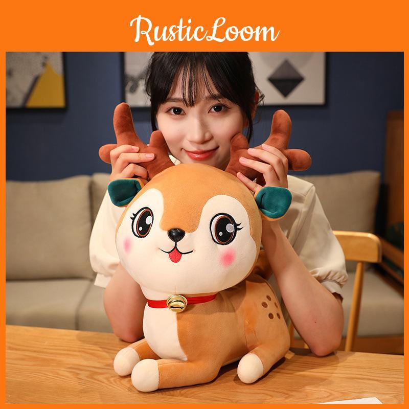Christmas Reindeer Plush Toy Elk Stuffed Animal Doll Decorations Gifts Kids