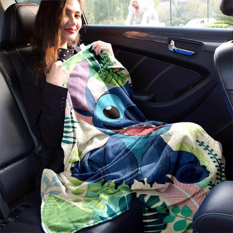 1pc Stitch Printing Blanket - Soft, All-Season Throw for Living Room, Beroom,Personalize Gift with Aorable Cartoon Esign