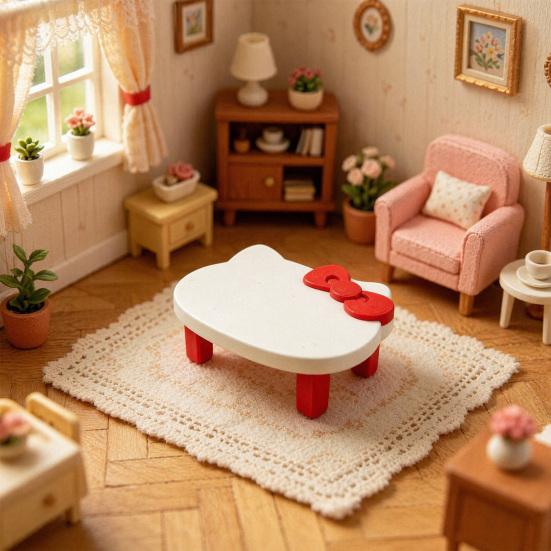 Miniature Table, 1:12 Scale Tiny Furniture for DIY Room Box, Micro Resin Scene Decor, Pretend Play Accessory