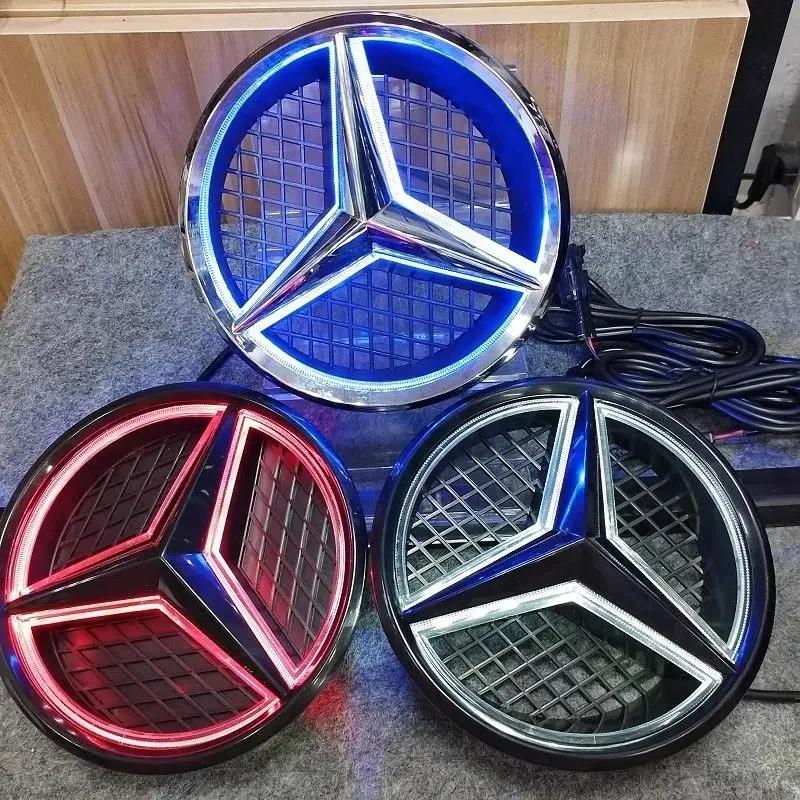 hzrm1 Mercedes benz Amg W205 W212 W213 W204 ML W166 CLA C117 A W176 W177 C W204 E GLK X204 GlaWith LED Grid style Front Grill Emblem