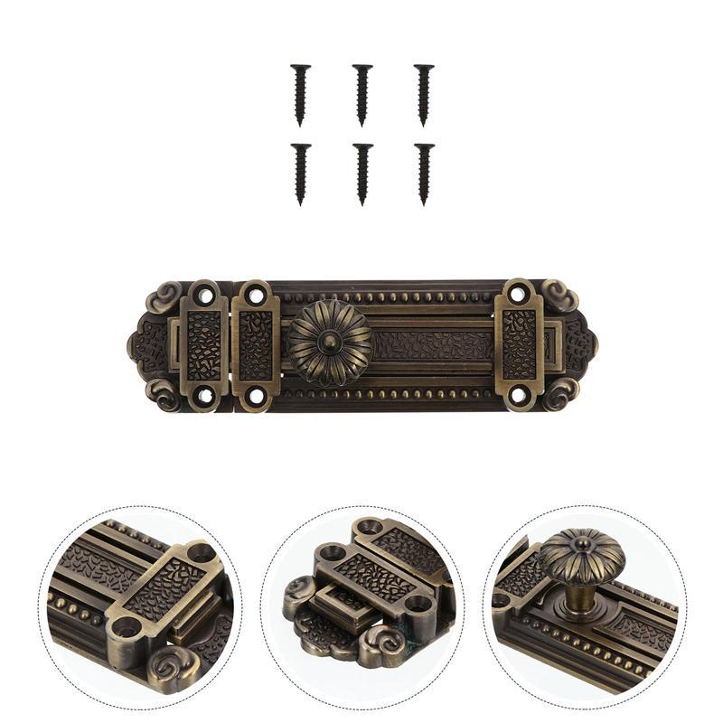 1 Pc Zinc Alloy Door Window Latch Vintage Security Sliding Bolt Lock for Home