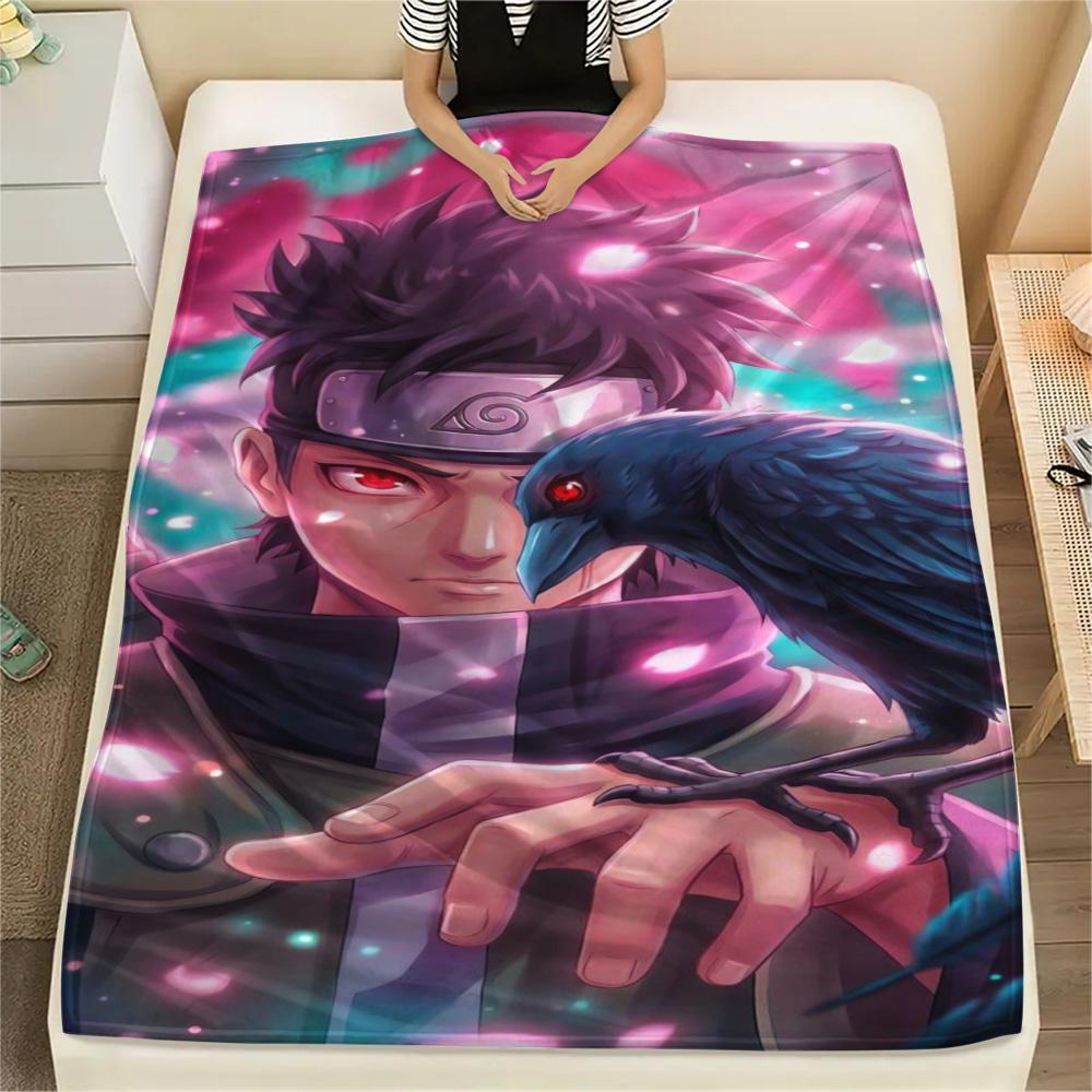 Naruto Home Lounge Printed Flannel Blanket, Warm Comfort Cover for Sofa, Bed, Chair and Outdoor Journey.-TING