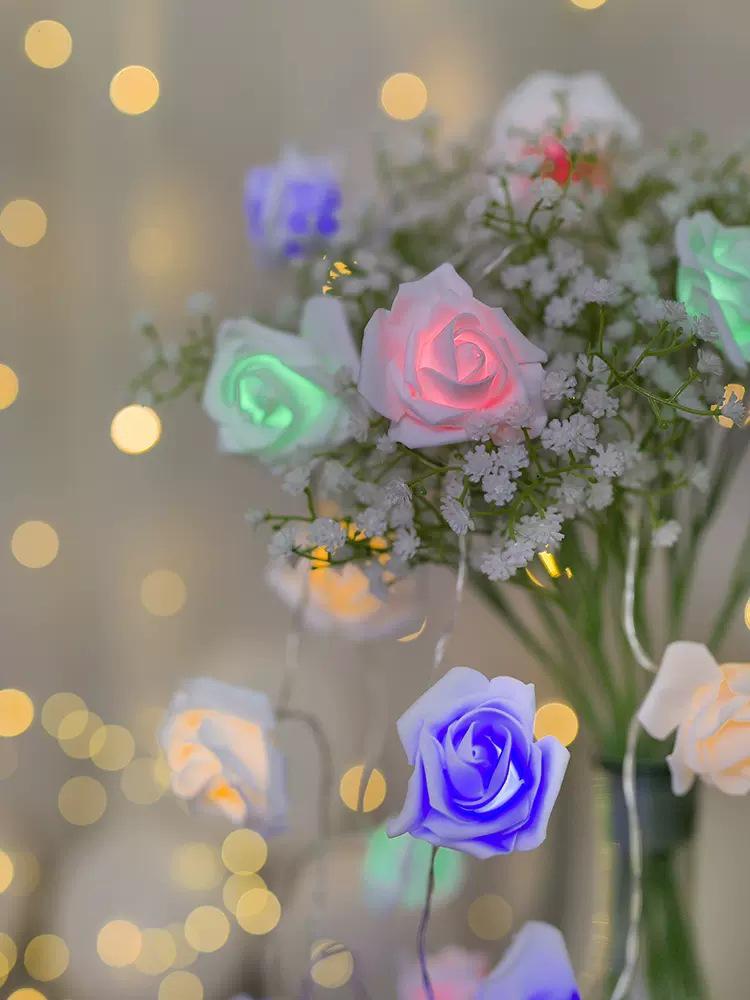 LED Rose String Lights - Bedroom Decoration & Wedding Proposal Props