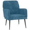 351413 vidaXL Fauteuil Bleu 62x79x79 cm Velours