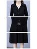 Four 6035 Plus Size Slimming Dress: New 2025 Spring/Autumn Style for Women, Slim Fit with Belly Coverage