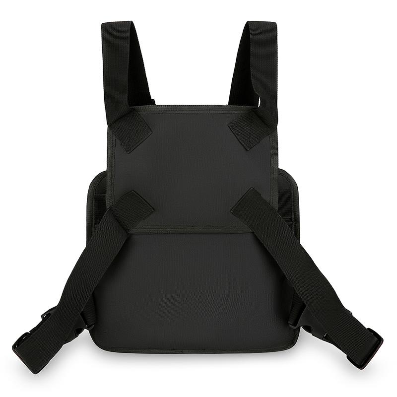 Men's and Women's Running Vest Tactical Chest Bag, Suitable for Outdoor Functional Sports (black), Suitable for Various Differen
