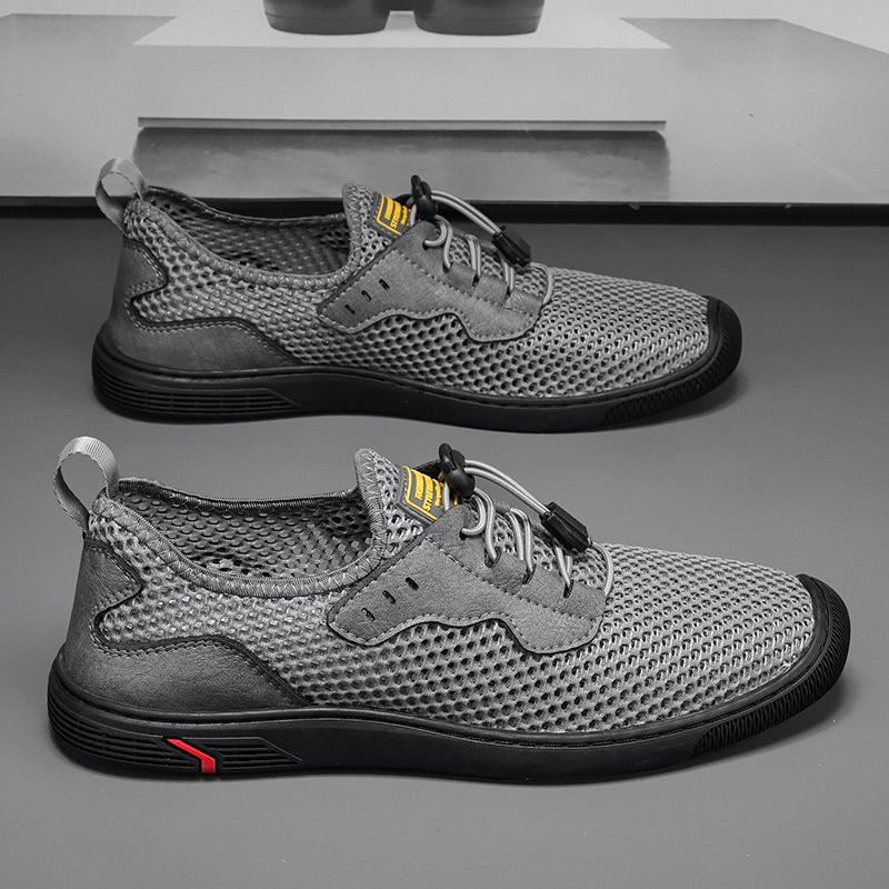 Fashion Summer Men Breathable Outdoor Sandals Men Casual Antiskid Walking Shoes Lightweight Soft Bottom Sandals for Men Driving Shoes