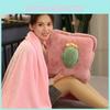 Pattern Fruit 3in1 Pillow Blanket Carrot Cactus Pineapple Plush Decoration Toy
