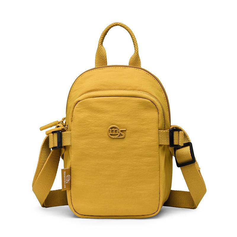 Mini Compact Backpack with Front Zip Pocket and Side Straps