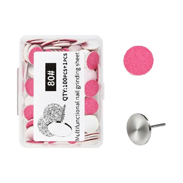 100 Professional Manicure Sandpaper Discs For Precise Grinding And Salon Quality Results With Portable Storage Case