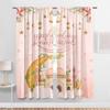 2PCS Watercolor Powder Ramadan Decoration Curtains   Sweet Breeze   Living Room and Bedroom   Drawbar Pocket Decoration