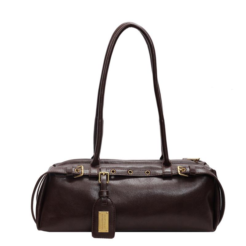 Medieval underarm bag women's autumn and winter new niche bowling bag large-capacity retro shoulder commuter bag