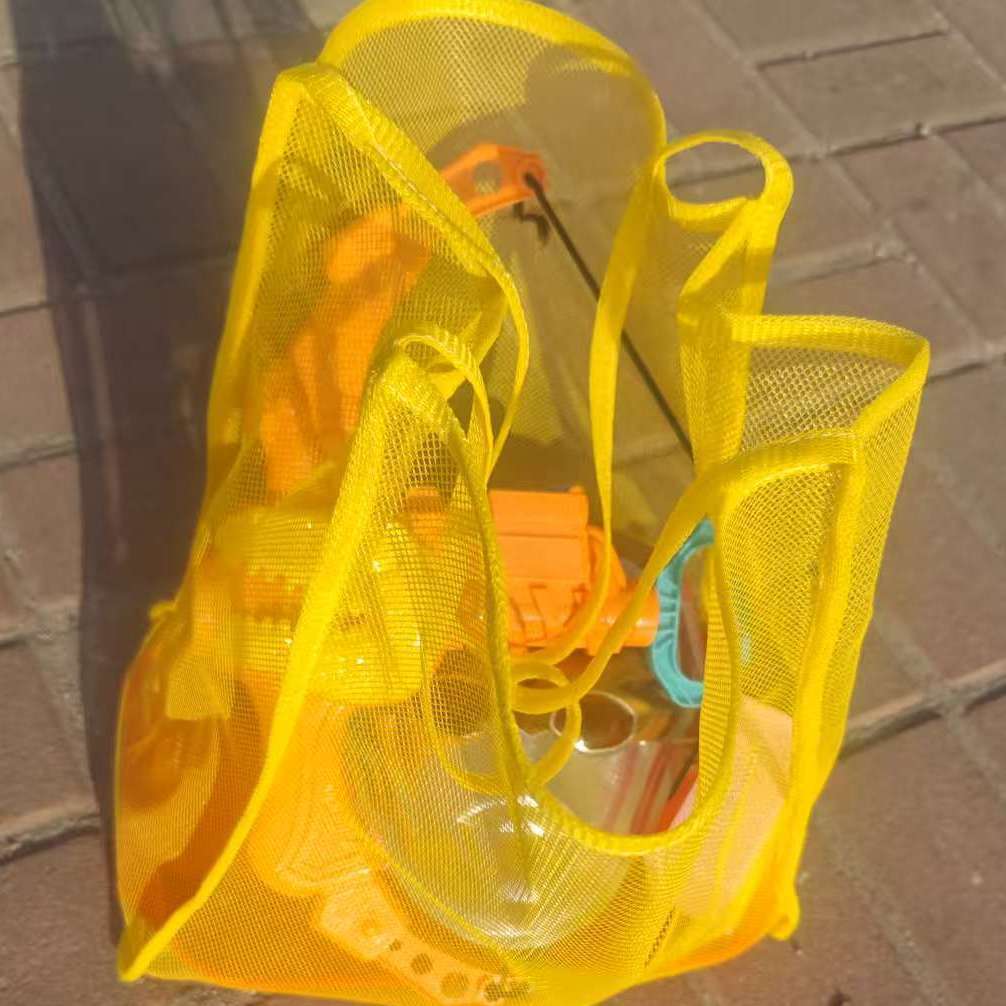 

New Fashion Mesh Shoulder Bag for Women, Lightweight Large Capacity Crossbody Handbag, Casual Shopping Beach Bag for Daily Use KTB жовтий
