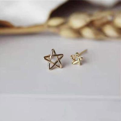 İçi Boş Beş Köşeli Yıldız Kulak Kıkırdağı Çivileri Küçük Mizaç Mini Küpeler Soğuk ve Trend