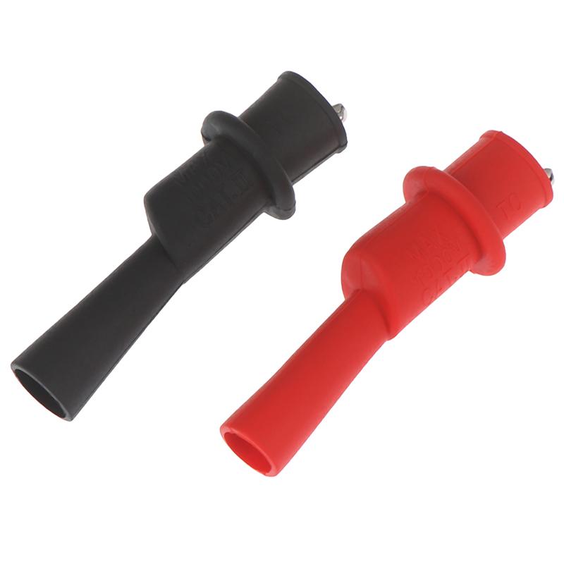 

2Pcs Insulated Multimeter Test Lead Meter Alligator Clip Crocodile Clamp Probe