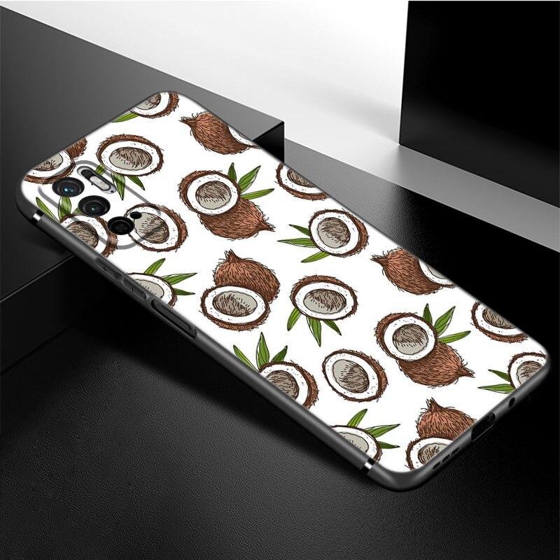 Letni Owoc Wiśnia Etui na Telefon Dla Xiaomi Redmi Note 10 9 Pro Max 10S 10T 9A 9C 9S 9T 8A 8T 8 7 Pro Miękkie TPU Czarne Etui