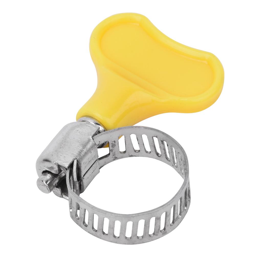 10 Pcs Stainless Steel Hose Clamp with Plastic Handle Pipe Tube Clips