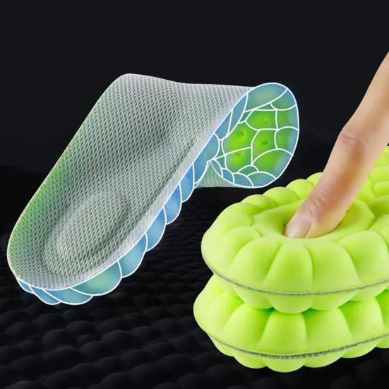 1 Pair 4D Cloud Comfort Insoles with Arch Support Shock-Absorbing Breathable Shoe Inserts Anti-foot Deformation Insoles for Men Women Foot Protection