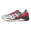 Asics Gel-Lique Bequeme Low-Top Laufschuhe Unisex Sneaker Grau Rot H6H1L-2696