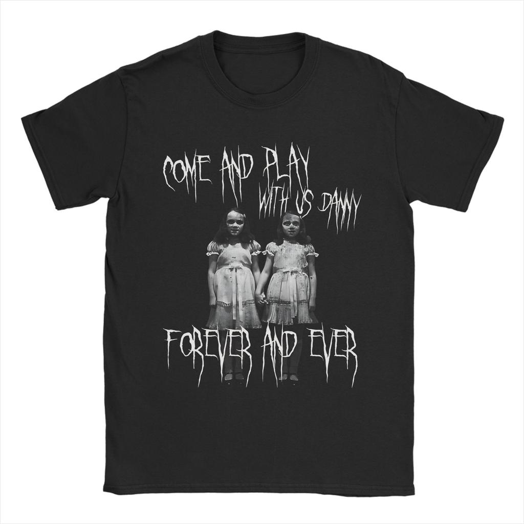 Vintage Come and Play with us Danny The Shining T Shirt Unisex Oneck Short Sleeve Top Tee Cotton Summer TopsTops