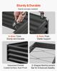 Metal Raised Garden Bed, 2.4 X 1.2 X 0.3 M Outdoor Galvalume Planter Garden Box, Open Bottom Design, Large Planter Raised Bed for Growing Vegetables,