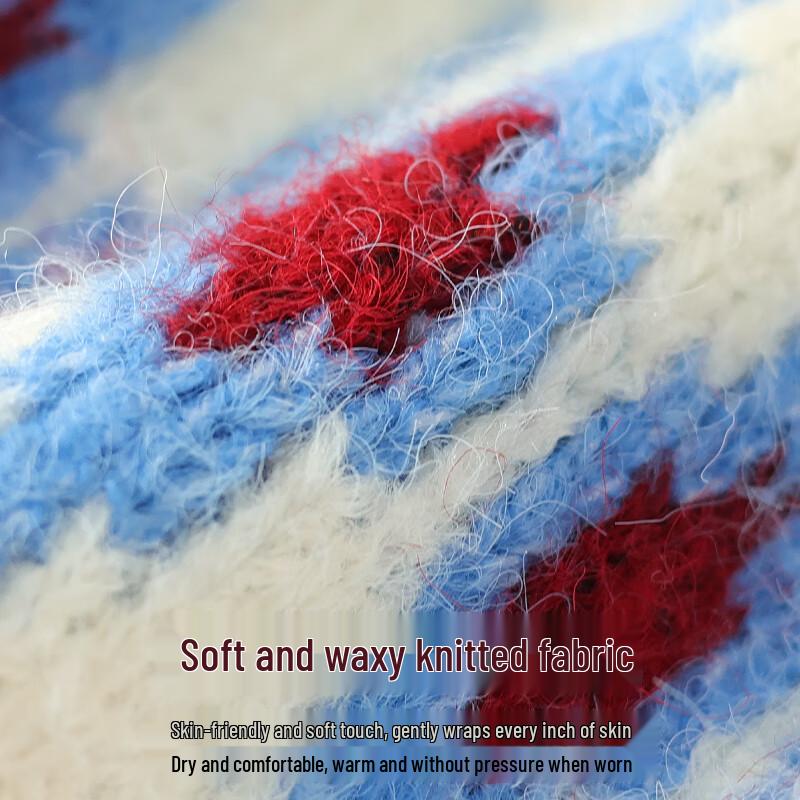 VICTORIA&VERA Women's Fair Isle Plush Knit Sweater