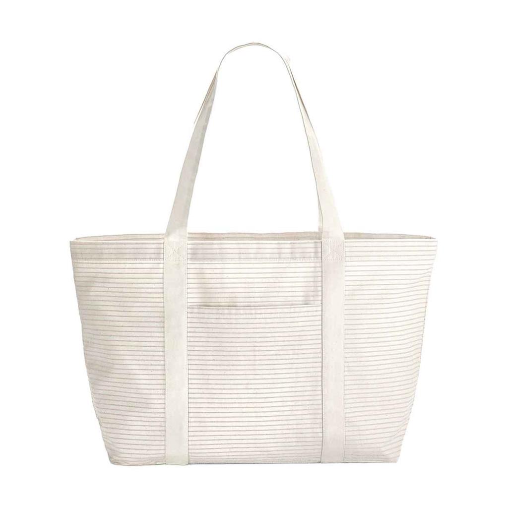 Westford Mill Striped Organic Cotton Shopper Bag