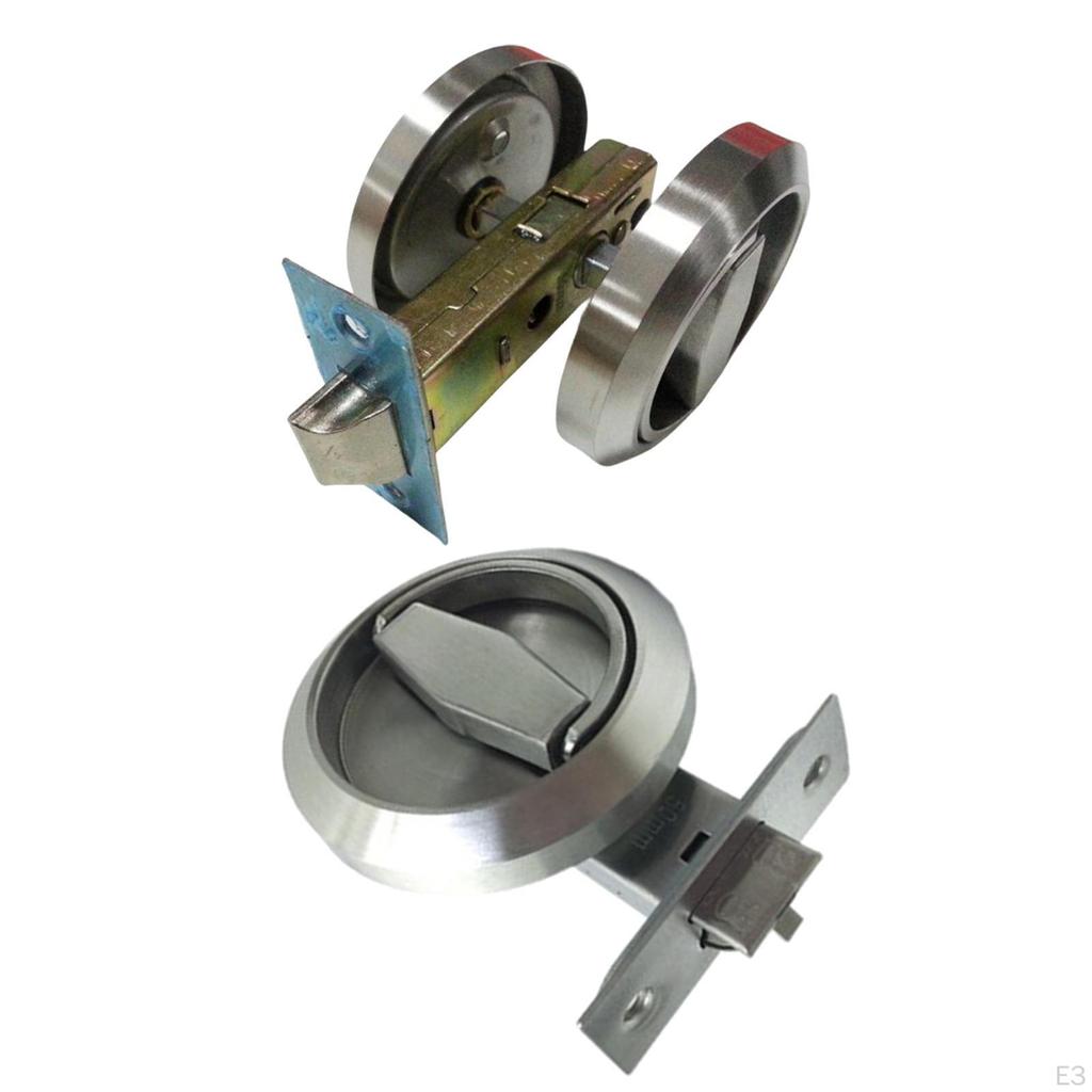 Round Knobs Rings Pulls Lock Door Handle Parts Stainless Steel Recessed Knob Outdoor