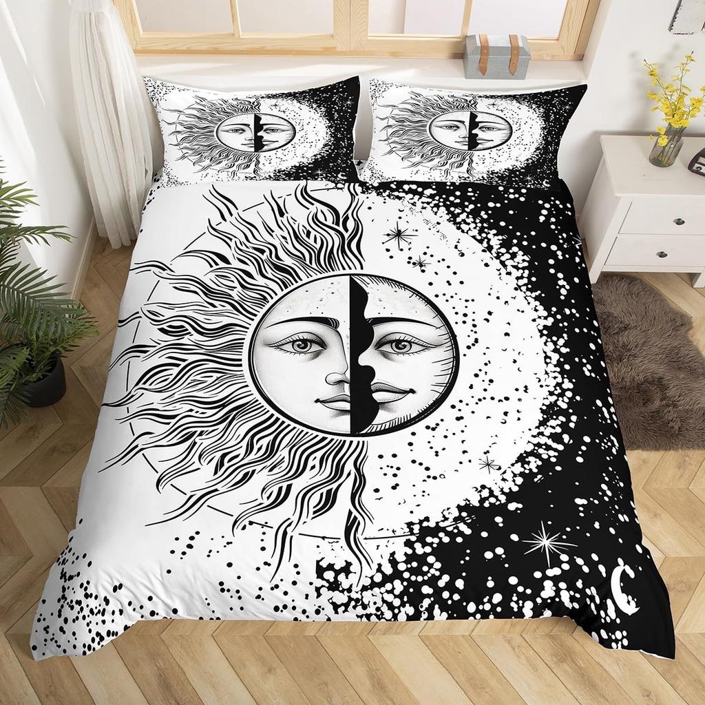 Erosebridal Mermaid Tail Bedding Set,Nautical Sea Animal Duvet Cover Twin Size for Kids Child,Fish Scale Sparkle Sequins Comforter Cover Oce