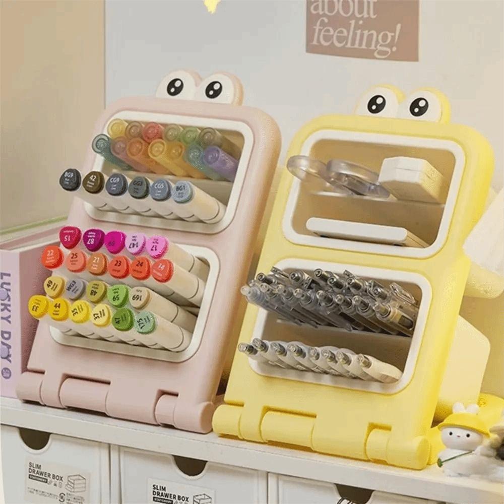 Removable Desktop Slanting Organizer Large Capacity Slanted Pen Holder  Household