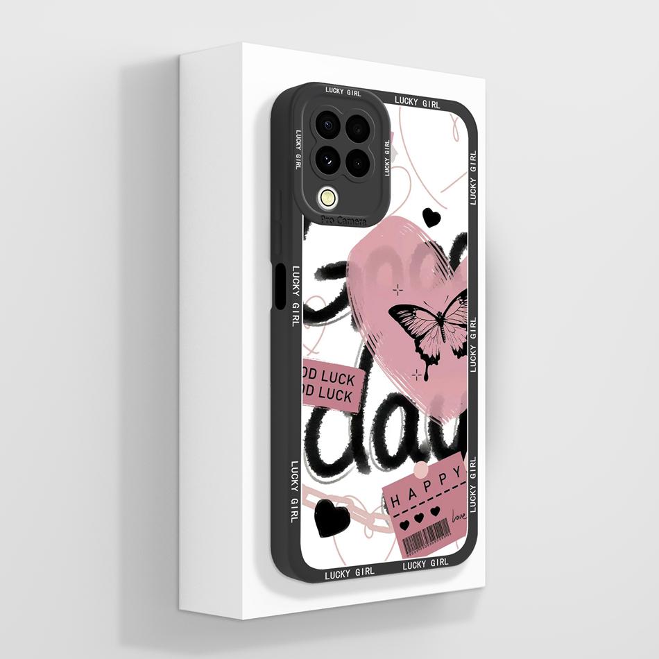 For Samsung M22 M32 A22 4G Case Cute Panda Soft Liquid Silicone Phone Back Cover For Galaxy M 22 32 A 22 Funda Camera Protectors
