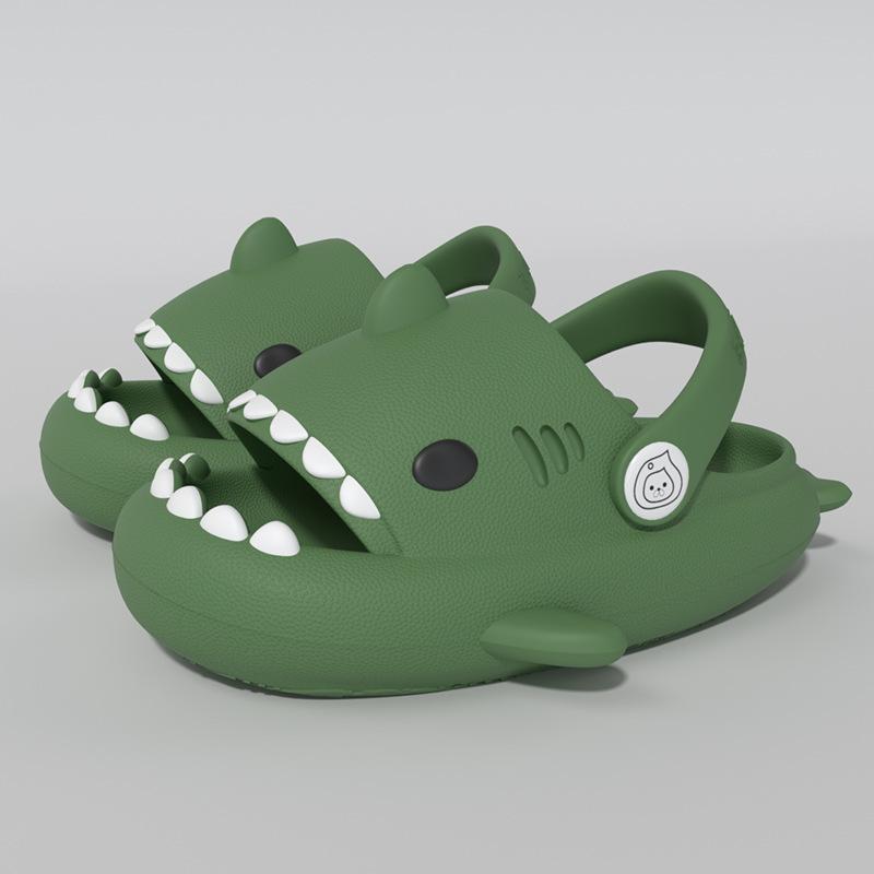 Summer New Kids Toddler Baby Outdoor Eva Slippers Cute Flat Heel Children Beach Sandals Cartoon Shark Kids Slippers